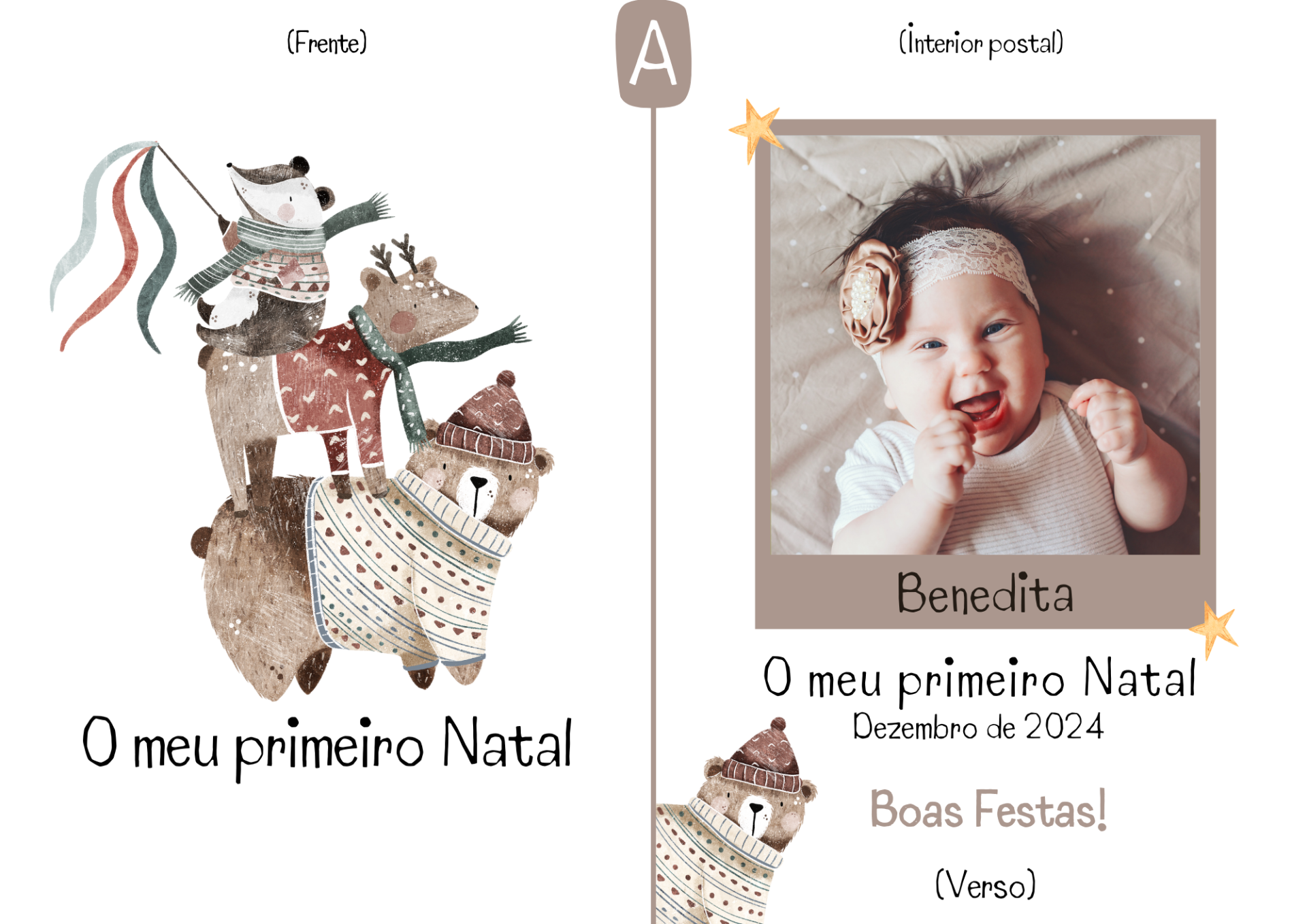 Postal: "O meu primeiro Natal" Postal: "O meu primeiro Natal"