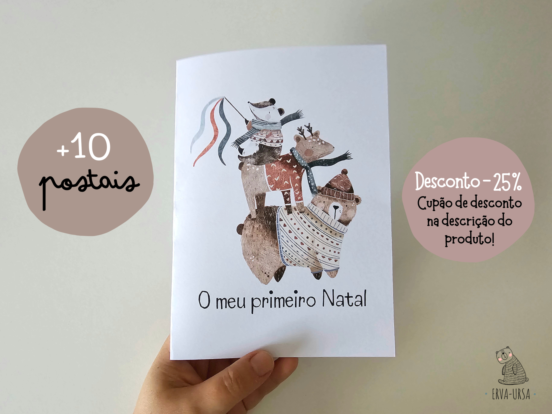 Postal: "O meu primeiro Natal" Postal: "O meu primeiro Natal"