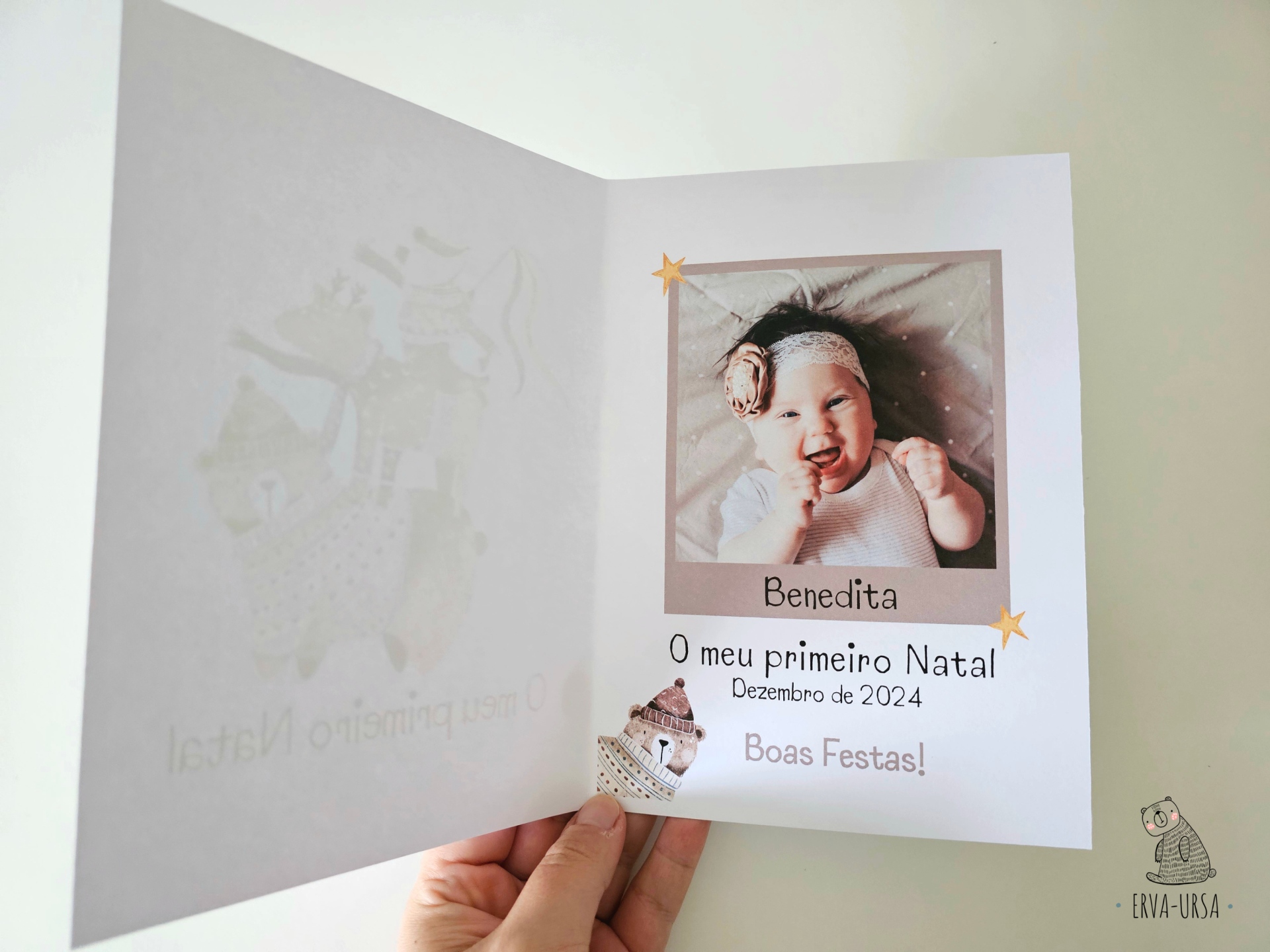 Postal: "O meu primeiro Natal" Postal: "O meu primeiro Natal"