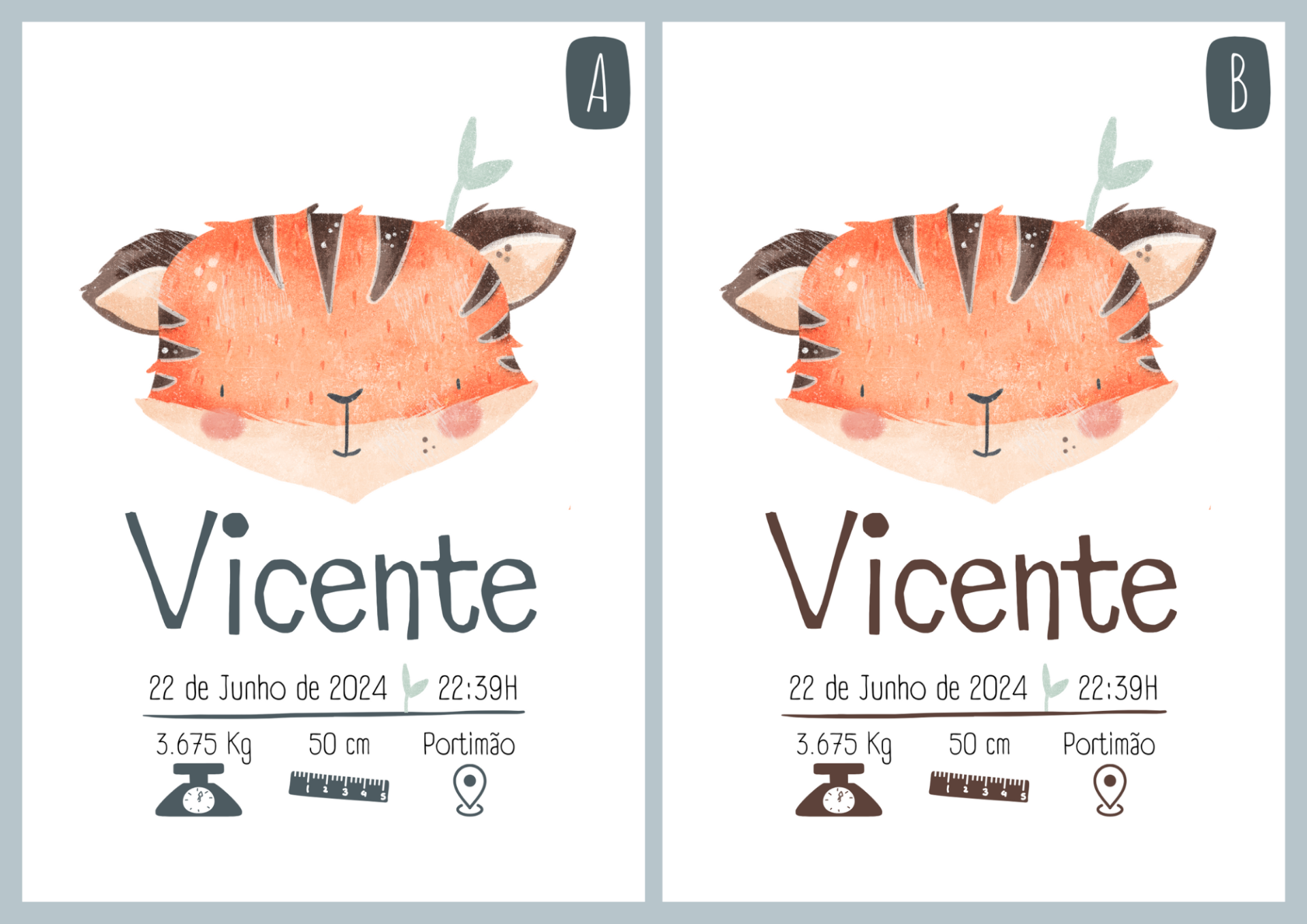 "Um tigre, CUIDADO!" "Um tigre, CUIDADO!"