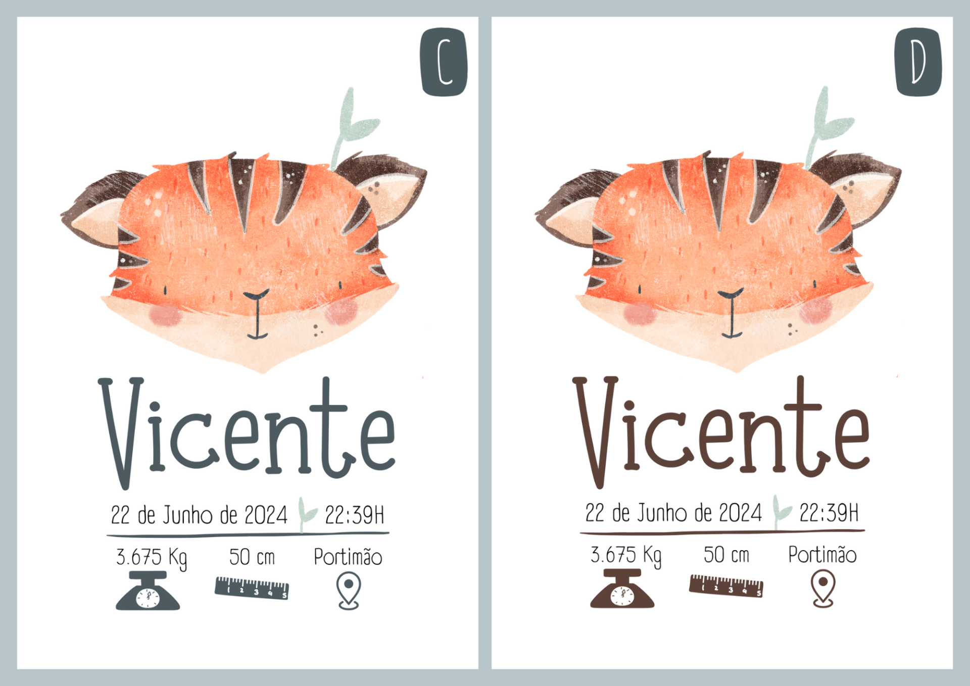 "Um tigre, CUIDADO!" "Um tigre, CUIDADO!"