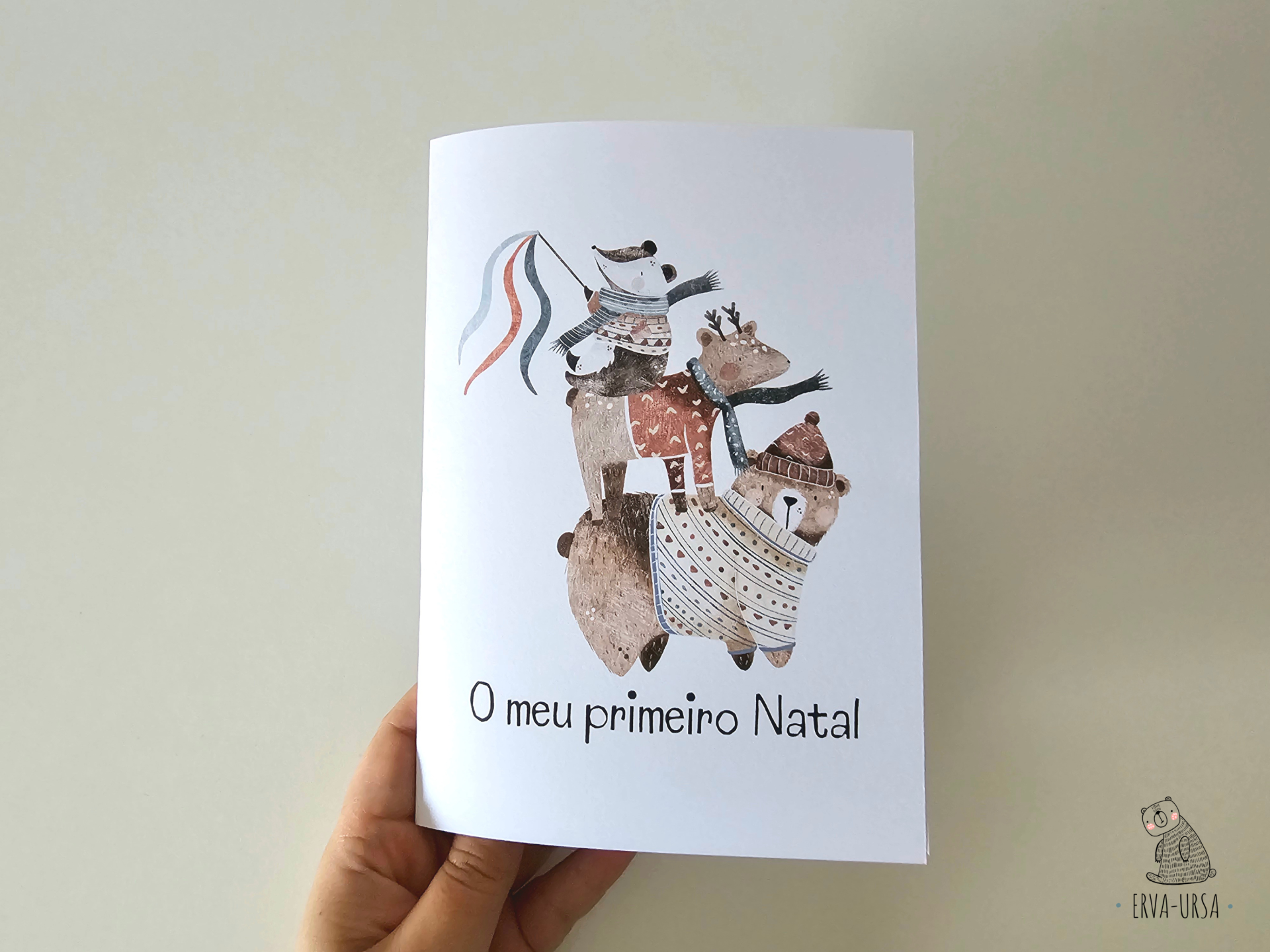 Postal: "O meu primeiro Natal" Postal: "O meu primeiro Natal"