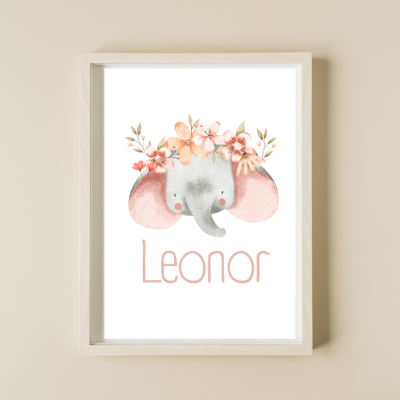 Ilustração com nome: "Menina Elefante"