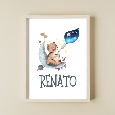 Ilustração com nome: "Um ursinho visionário"