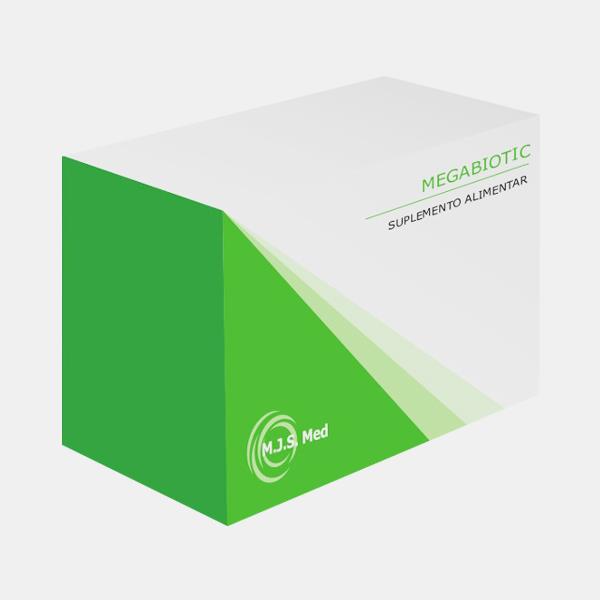 Megabiotic - 30 saquetas M.J.S. Med Caixa de suplemento alimentar MEGABIOTIC em verde e branco
