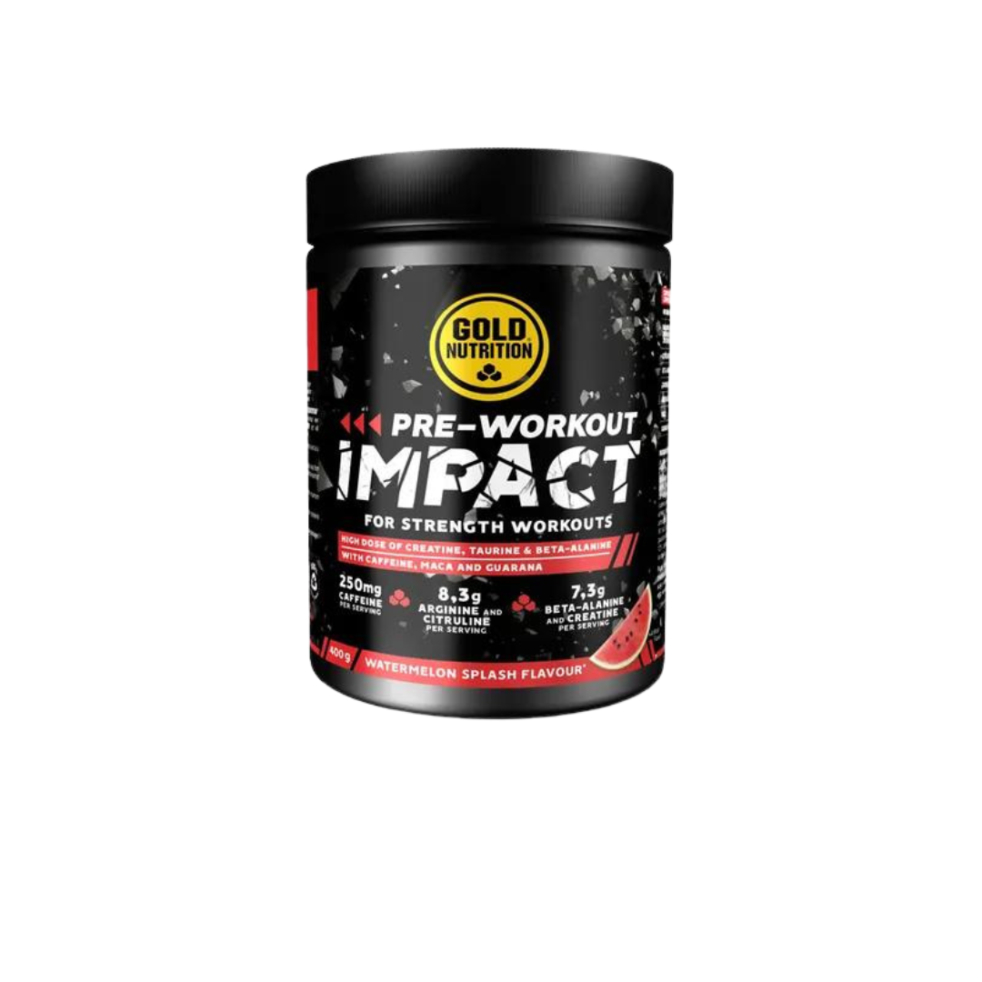 PRE WORKOUT IMPACT 400G MELANCIA Suplemento pré-treino Gold Nutrition Impact sabor melancia