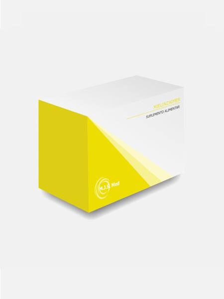 MIELINZAIMER 60 CAPSULAS Caixa branca e amarela de suplemento alimentar com texto e logótipo