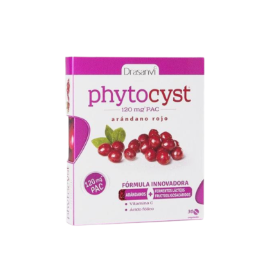 Caixa de suplemento phytocyst com arandos vermelhos