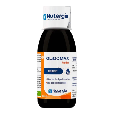 Garrafa de suplemento líquido Oligomax iodo da Nutergia Laboratoire
