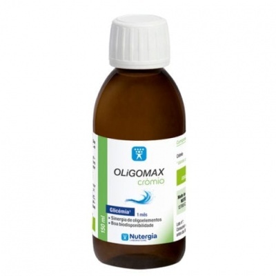 Frasco de suplemento OLIGOMAX crómio Nutergia