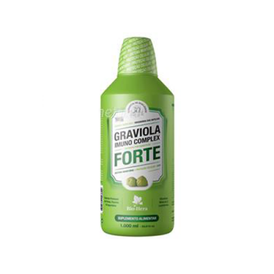 Garrafão verde de suplemento alimentar Graviola Imuno Complex Forte 1000 ml