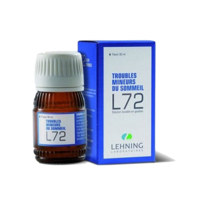 Frasco e caixa de solução oral para problemas menores de sono L72