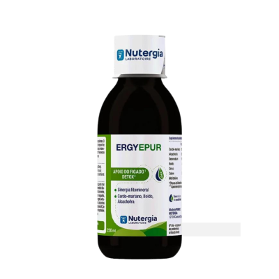 Garrafa de suplemento Nutergia ERGYEPUR para apoio do fígado