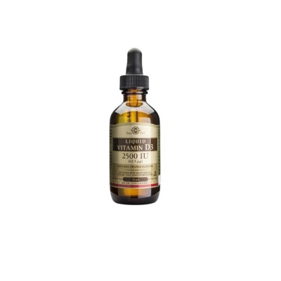 frasco de suplemento de vitamina D3 líquido com conta-gotas