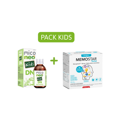 Pack Kids com xarope Mico Neo Kids DN e suplemento Memostar Focus