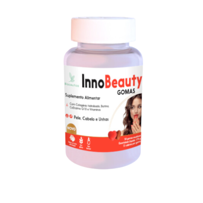 Frasco InnoBeauty GOMAS suplemento alimentar para pele, cabelo e unhas