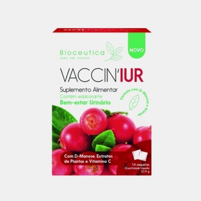 Embalagem de suplemento Vaccin'UR para bem-estar urinário com frutos vermelhos