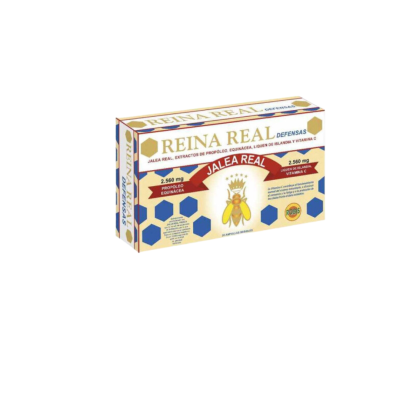 Caixa de suplemento alimentar REINA REAL com jalea real e extrato de própolis