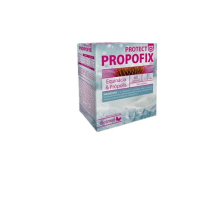 Embalagem de suplemento dietético PROPOFIX PROTECT da marca Dietmed com Equinácia & Própolis