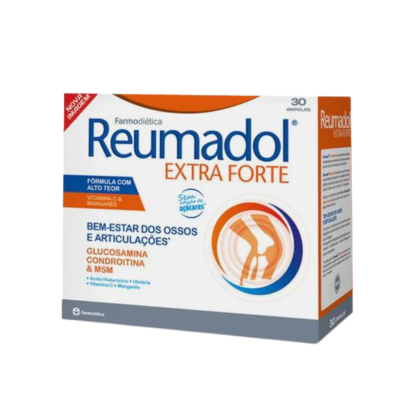 Embalagem de suplemento Reumadol Extra Forte para ossos e articulações
