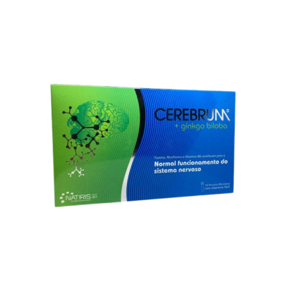 Caixa do produto CEREBRUM + ginkgo biloba para o sistema nervoso