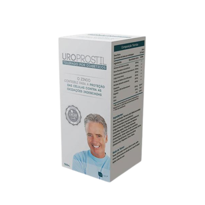 Caixa do produto UROPROSTIL com foto de homem sorridente