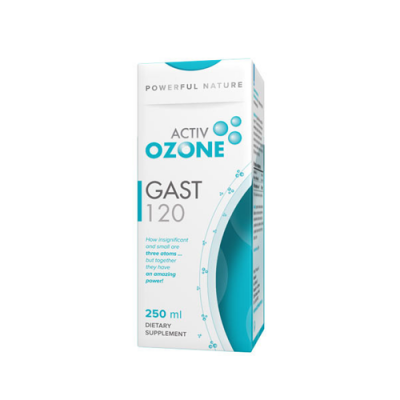 Embalagem do suplemento Activ Ozone Gast 120 250 ml