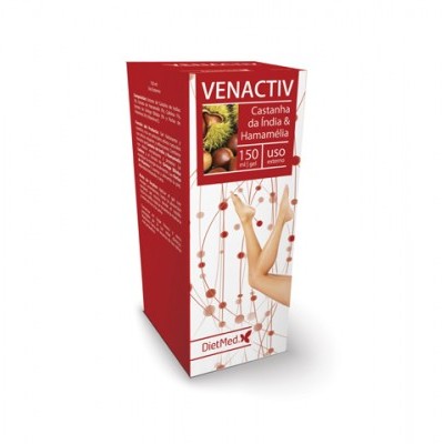 Embalagem de suplemento VENACTIV Castanha da Índia & Hamamélia de 150 ml