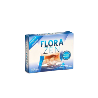 Pack de suplemento alimentar FLORA ZEN azul e branco