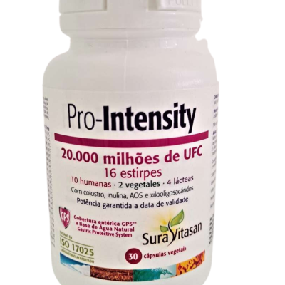 frasco Pro-Intensity suplemento 30 cápsulas vegetais Sura Vitasan
