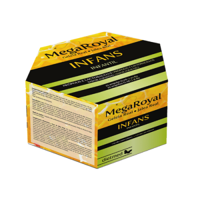Embalagem hexagonal do Mega Royal INFANTS Infantil amarelo, preto e verde