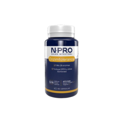 Pote N-PRO Enzimtolerance para saúde intestinal com 60 cápsulas
