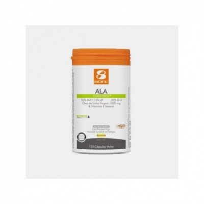 frasco branco e laranja de suplemento alimentar ALA da marca 8Med