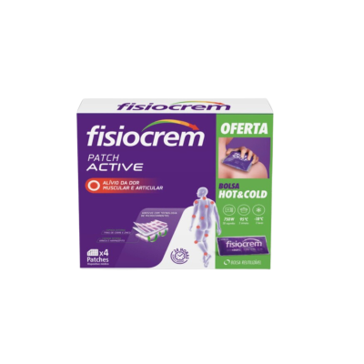 Embalagem de Fisiocrem Patch Active com oferta bolsa Hot&Cold