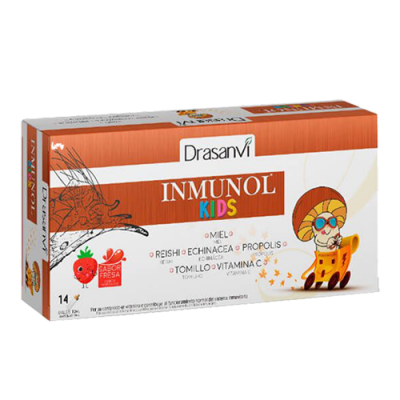 Embalagem Drasanvi Inmunol Kids suplemento infantil sabor morango