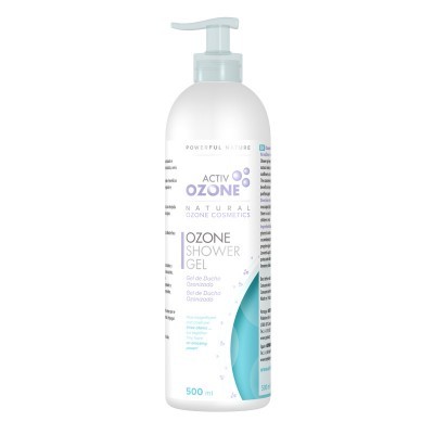 Frasco branco com doseador de gel de duche Activ Ozone OZONESHOWER GEL de 500 ml