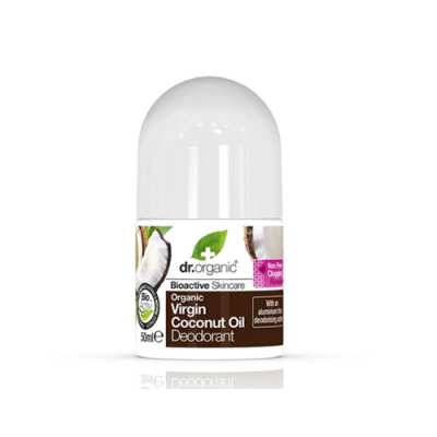 Desodorizante dr.organic de óleo de coco virgem orgânico 50 ml