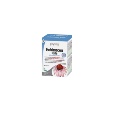 Embalagem de suplemento Physalis Echinacea forte com imagem de flor