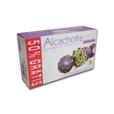 Caixa de suplemento alimentar Alcachofra 1200 Forte com oferta 50% grátis