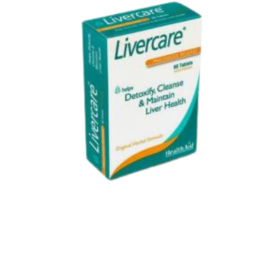 Embalagem de medicamento Livercare para saúde do fígado