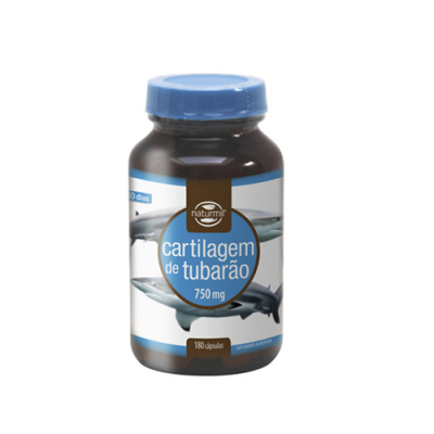 Frasco de suplemento cartilagem de tubarão 750 mg com 180 cápsulas