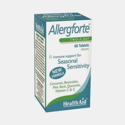 Caixa de comprimidos Allergforte para sensibilidade sazonal