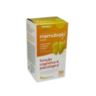 Caixa de cápsulas Memobrain para função cognitiva