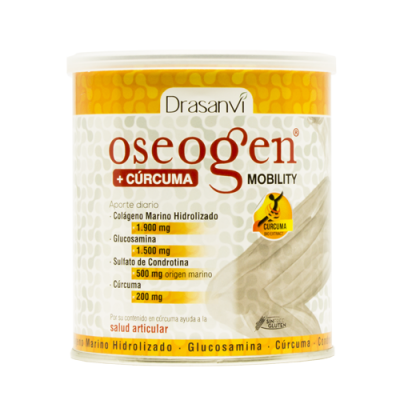 Lata de suplemento Oseogen Mobility Drasanvi com curcuma
