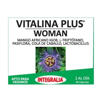 Embalagem de suplemento Vitalina Plus Woman da Integralia