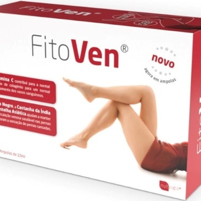 Embalagem do produto FitoVen com imagem de pernas e texto descritivo
