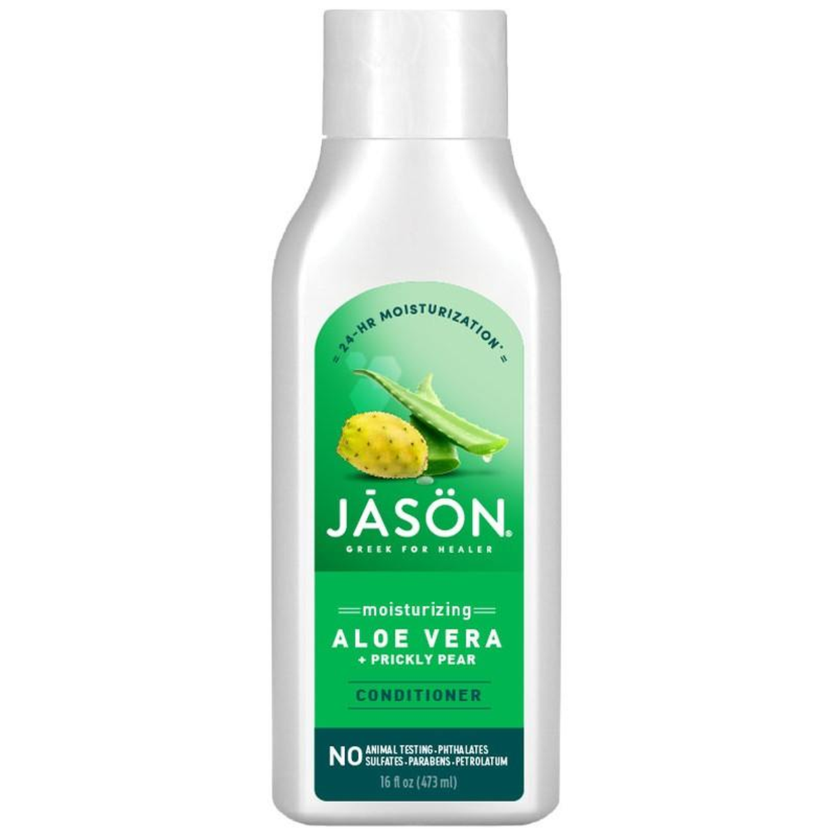 CONDICIONADOR - ALOE VERA - JASON Frasco branco de condicionador JĀSÖN Aloe Vera e Prickly Pear