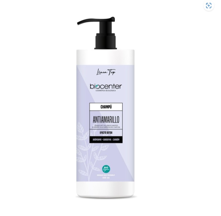 CHAMPÔ ANTI-AMARELO 500 ML BIO - BIOCENTER Champô antiamarelo biocenter em frasco branco com tampa doseadora preta