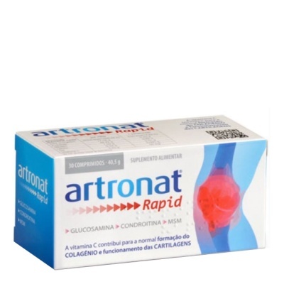 Embalagem de suplemento artromat Rapid com indicação para articulações