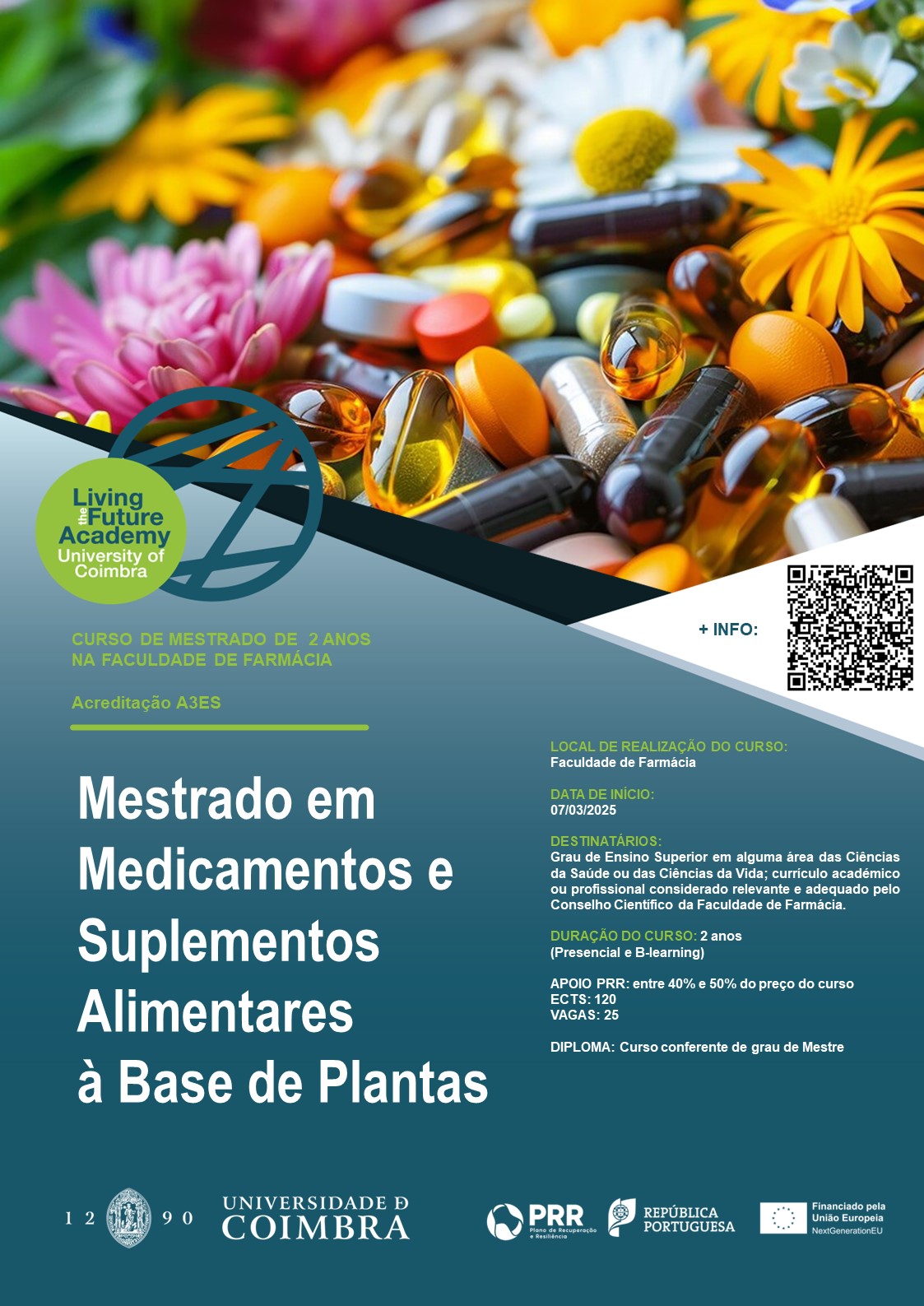 Divulgação do Mestrado em Medicamentos e Suplementos Alimentares à Base de Plantas - Universiade de Coimbra